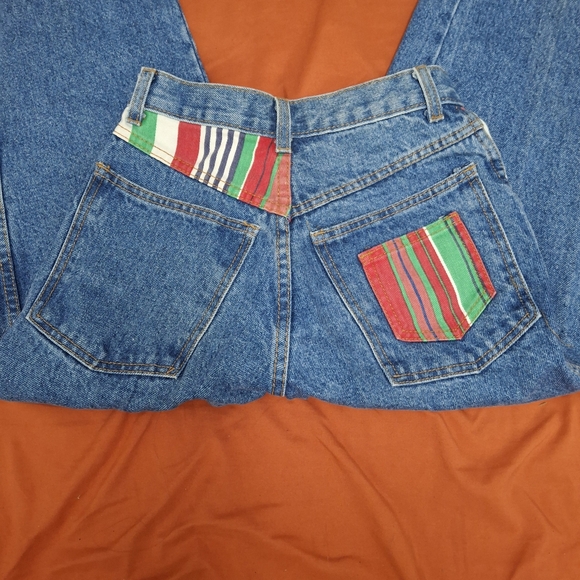 Vintage Super High Waist Patchwork Mom Jeans - Picture 4 of 8